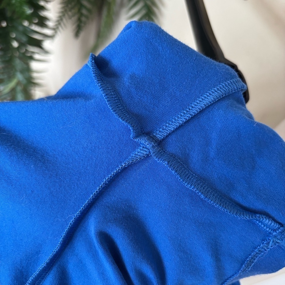 Adidas 2-Piece Blue & White 3-Stripe Racerback Tank Top & Shorts Workout Set - Picture 13 of 14